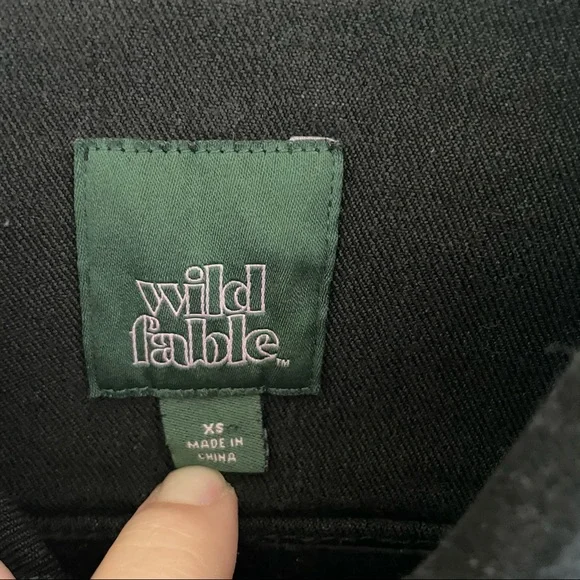 Wild Fable Black Cropped Trucker Denim Jacket XS - Picture 11 of 14
